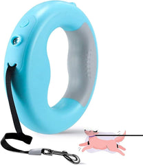 LED Retractable Dog Leash 3M - Black/White/Blue/Pink