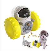 Interactive Treat Dispenser Toy for Fun Play Yellow