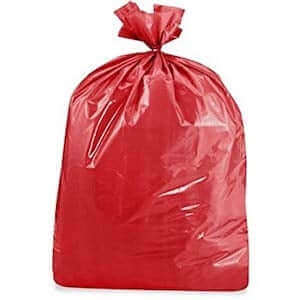 Biodegradable Garbage Bag, Size 85 x 110 cm, Color Red, 25 Microns Azoss Trading