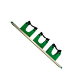 Tools or poles are inserted in the front and held firmly in place by rubber grips, Snap tools quickly in and out of holder