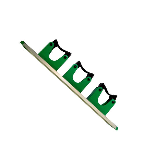 Tools or poles are inserted in the front and held firmly in place by rubber grips, Snap tools quickly in and out of holder