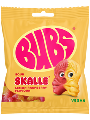 BUBS Sour Skalle Lemon Raspberry Candy 155g