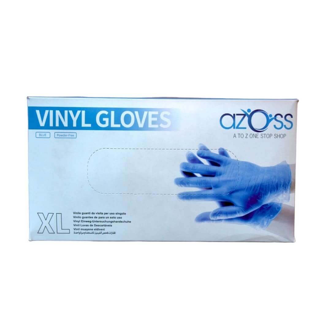 Azoss vinyl gloves in a striking shade of blue are the ideal choice for individuals and professionals seeking reliable hand protection with a touch of style. These disposable gloves offer exceptional performance and versatility, making them suitable for a wide range of applications.