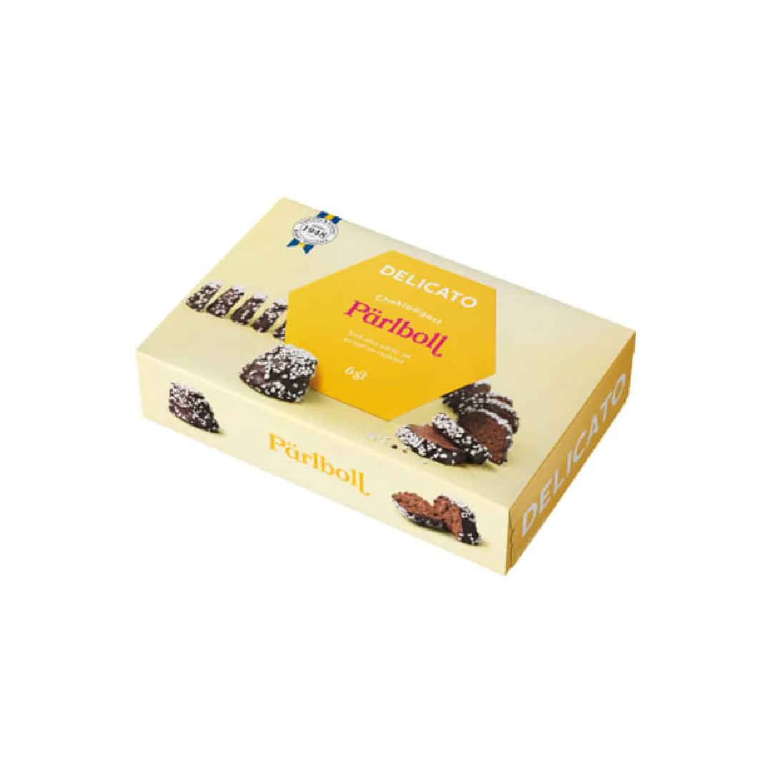 Delicato Parlboll – Classic Swedish Chocolate Balls with Pearl Sugar