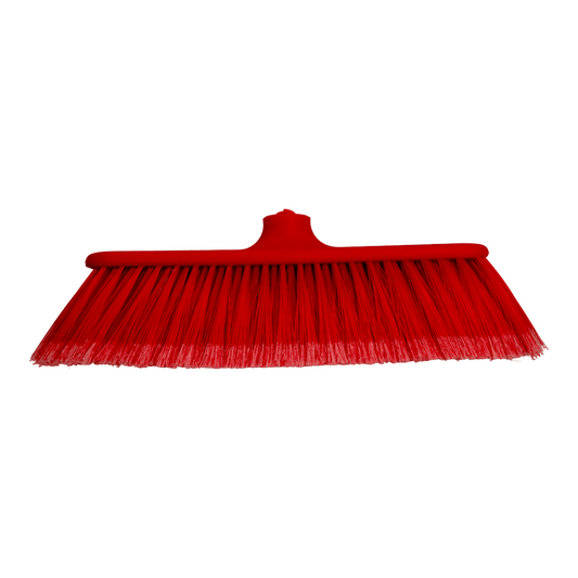 Azoss red color floor cleaning brushes are great for solid scrubbing action on floors and can work with wet or dry cleaning detergents