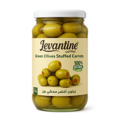 Levantine Premium Green Olives Stuffed with Carrots - 620ml