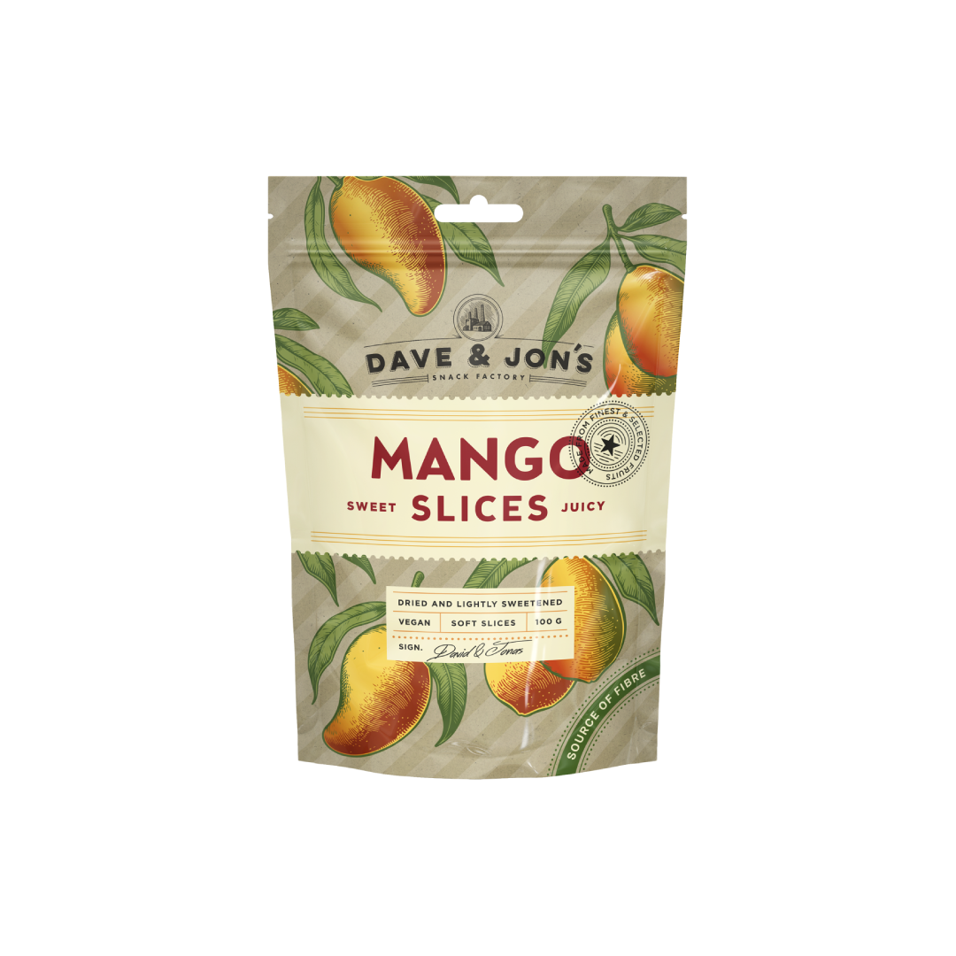 Dave & Jones Premium Dried Mango Slices 100g