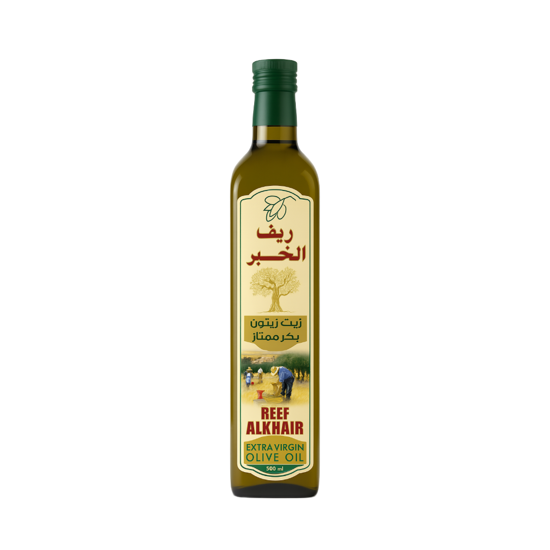 Reef Al Khair Extra Virgin Olive Oil – 500ml Glass Bottle