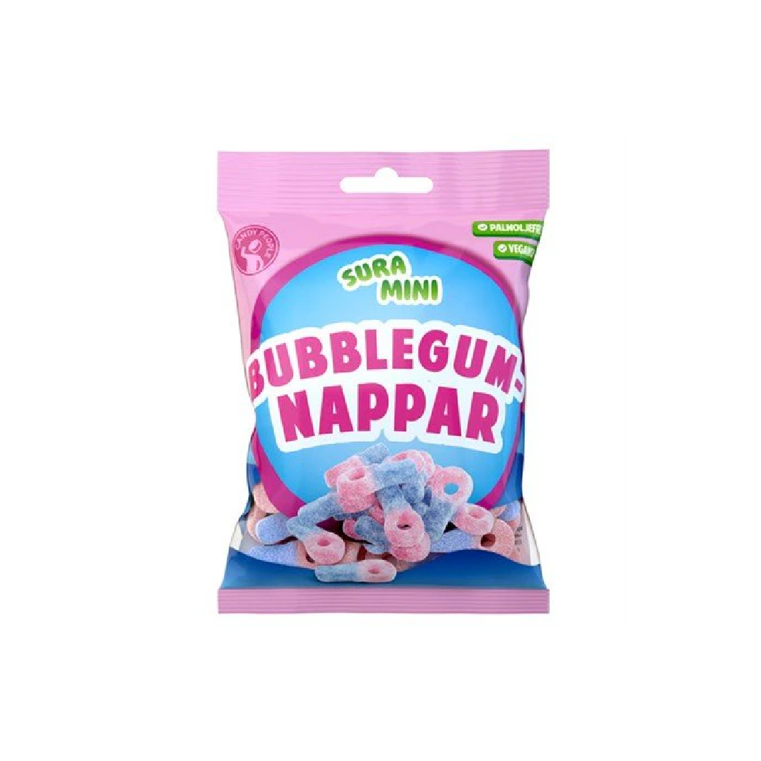 Sour Mini Bubblegum “Pacifiers” Gummy Candy – 70g Bag