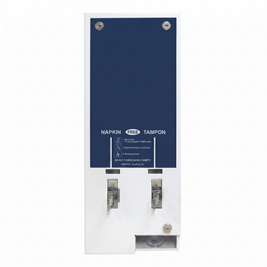 HOSPECO | Sanitary Napkin and Tampon Dual Dispenser, White, Metal