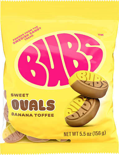 BUBS Goody Banana Toffee Ovals 90g