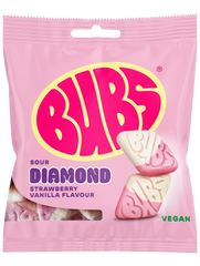 BUBS Sour Diamond Strawberry Vanilla Candy 155g