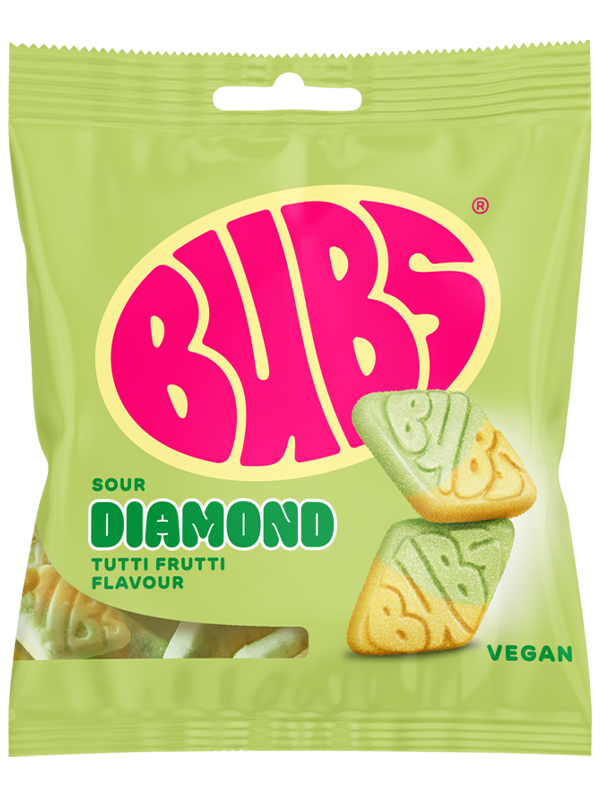BUBS Sour Diamond Tutti Frutti Candy 155g