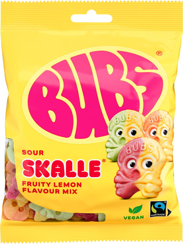 BUBS Sour Skulls Fruity Lemon Mix 90g