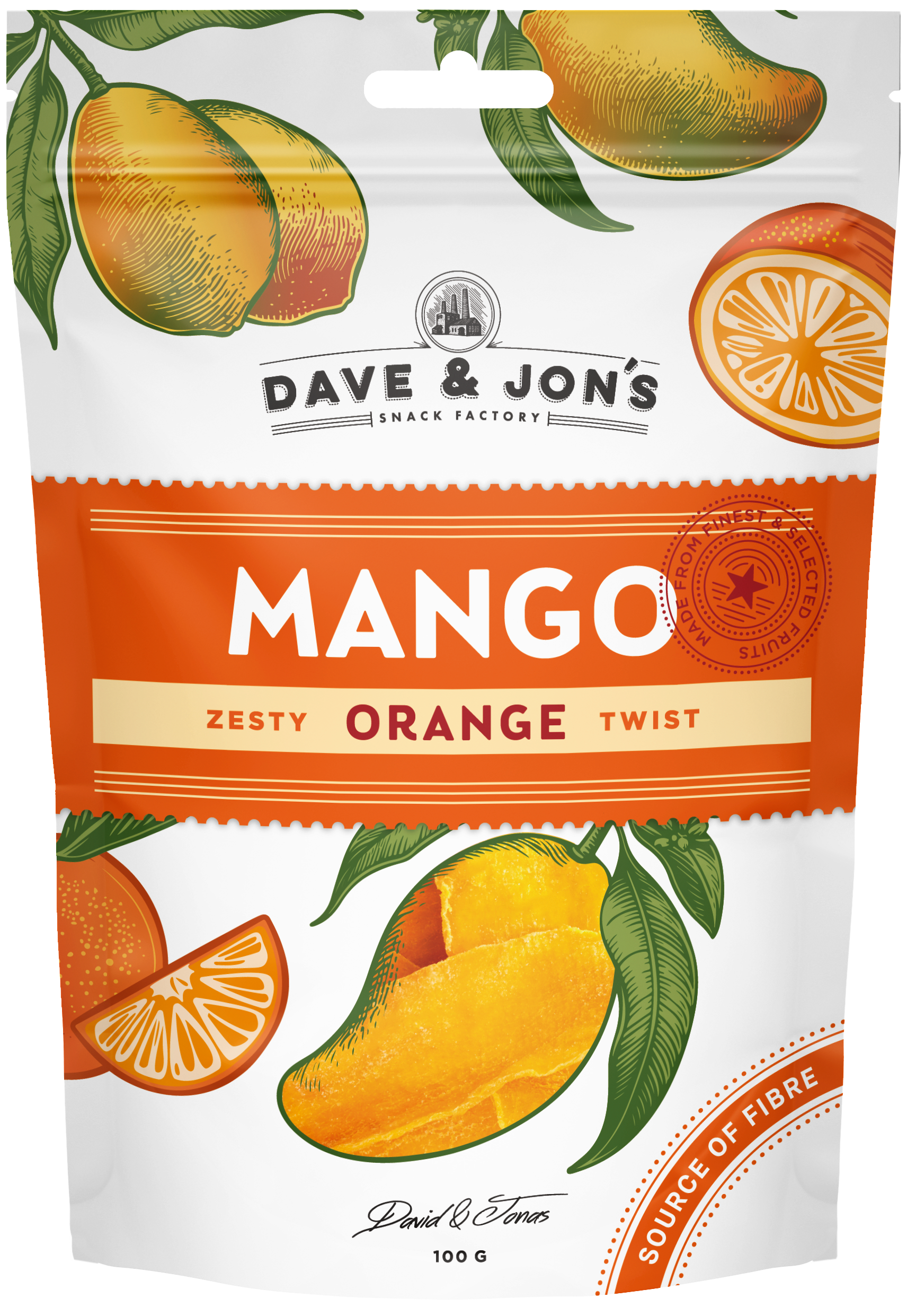 Dave & Jon’s Dried Mango Orange Twist 100g