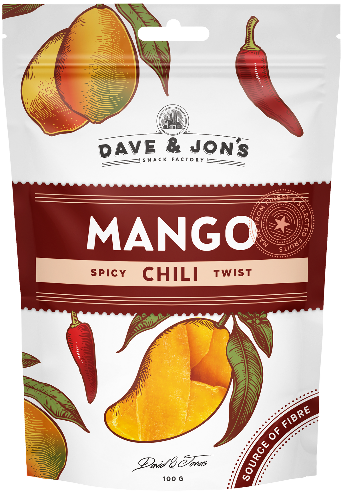 Dave & Jon’s Dried Mango Chili Twist 100g